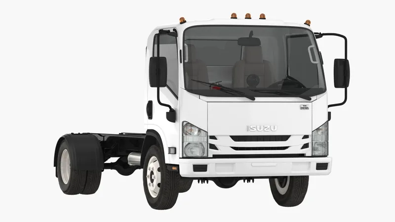 Commercial Truck Isuzu NPR 2018 Simple Interior 3D model preview