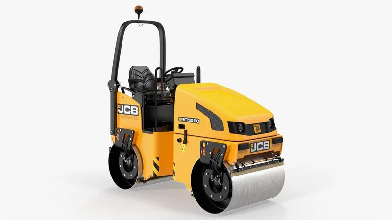 Compact Tandem Vibratory Road Roller JCB 3D model preview