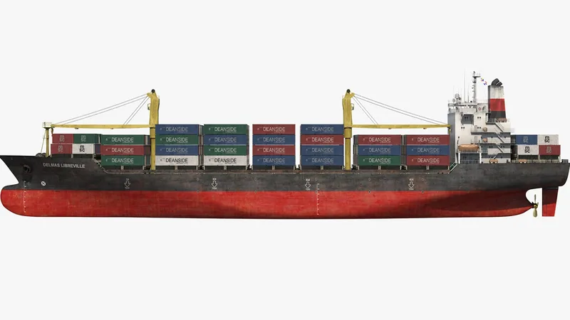 Container Ship 3D model preview