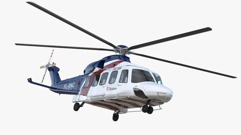 Corporate Transport Helicopter Agusta Westland AW189 3D model preview