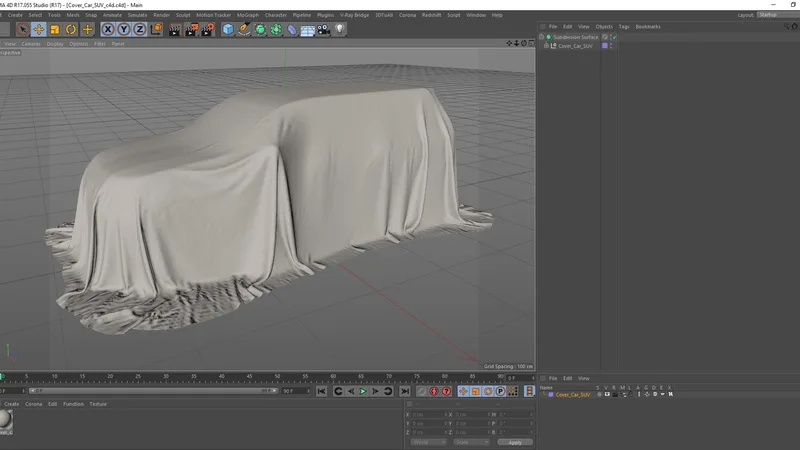 Cover Car SUV 3D model preview