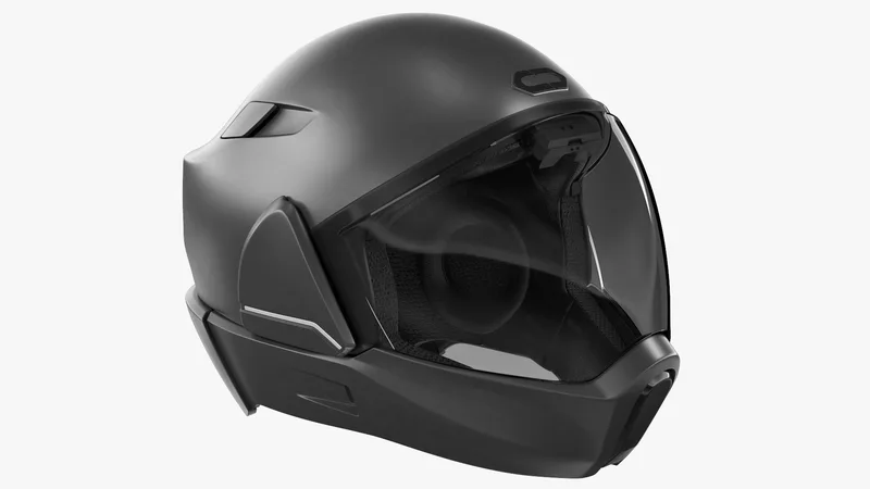 CrossHelmet X1 Smart Motorcycle Helmet Black 3D model preview