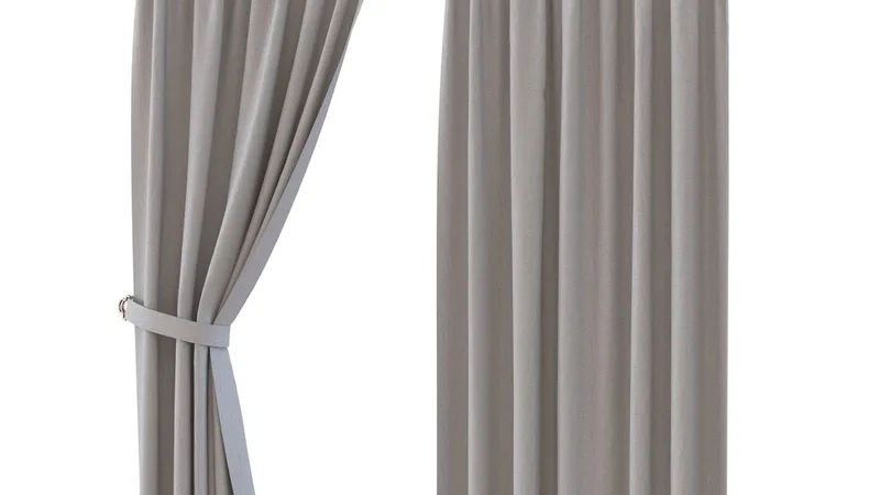 Curtain 2 Gray 3D model preview