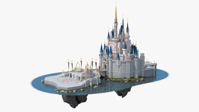 Disneyland Cinderella Castle 3D model preview