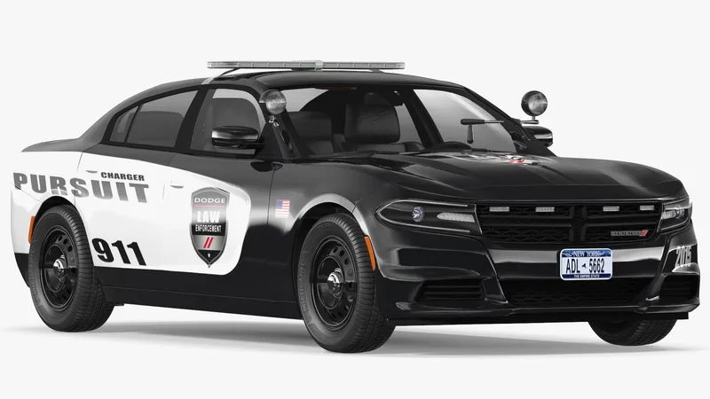 Dodge Charger 2015 Police Car 3D model preview