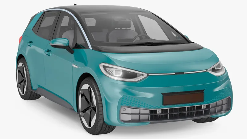 Electric Car Hatchback 3D model preview