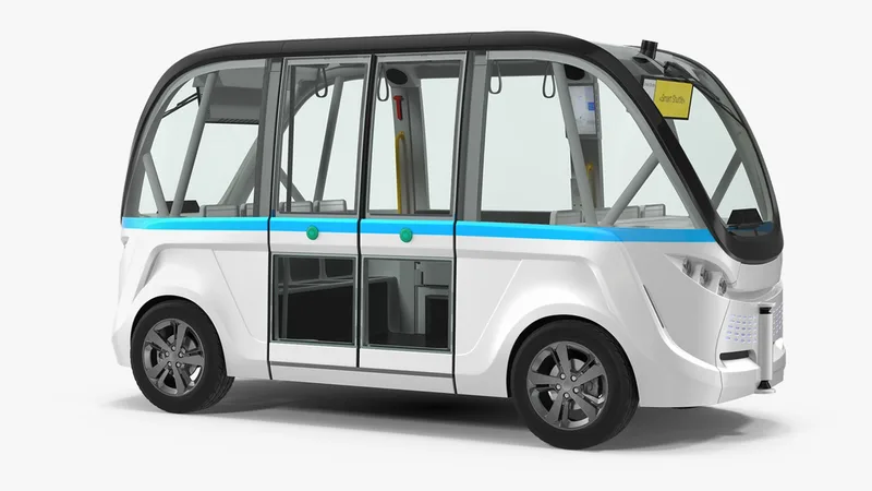Electric Driverless Bus Generic 3D model preview
