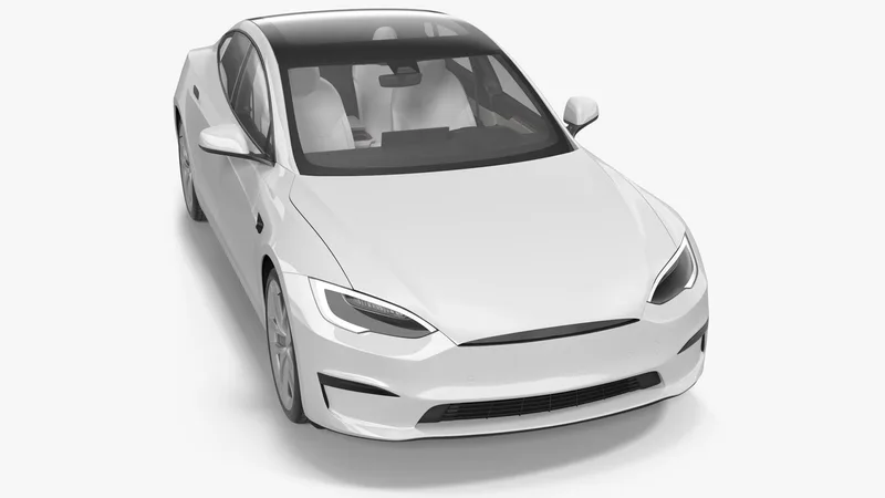 Electric Liftback Sedan 3D model preview