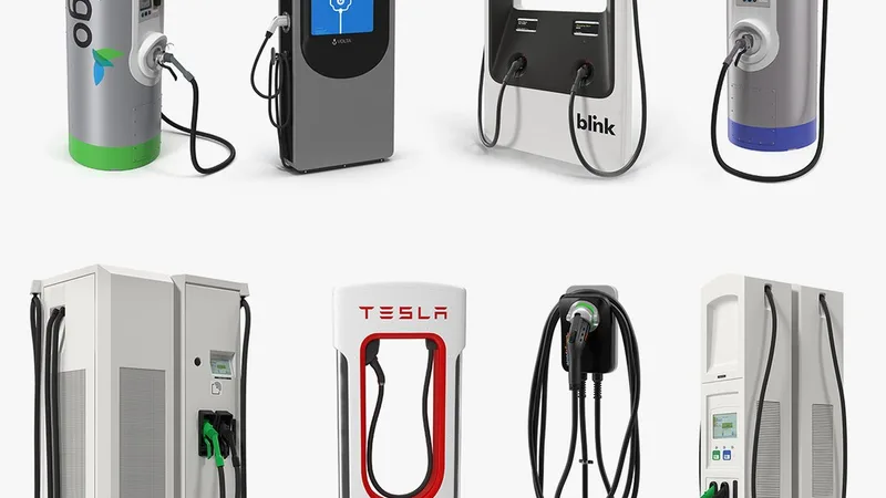 Electric Vehicle Chargers Collection 4 3D model preview