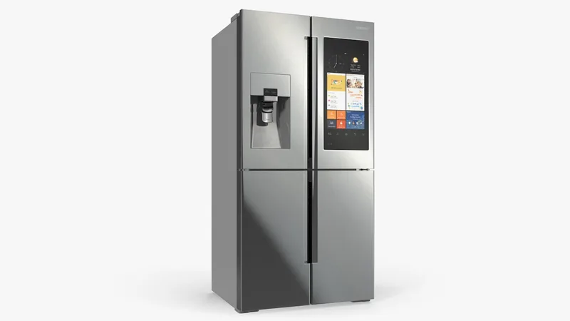 Family Hub French Door Smart Refrigerator 3D model preview