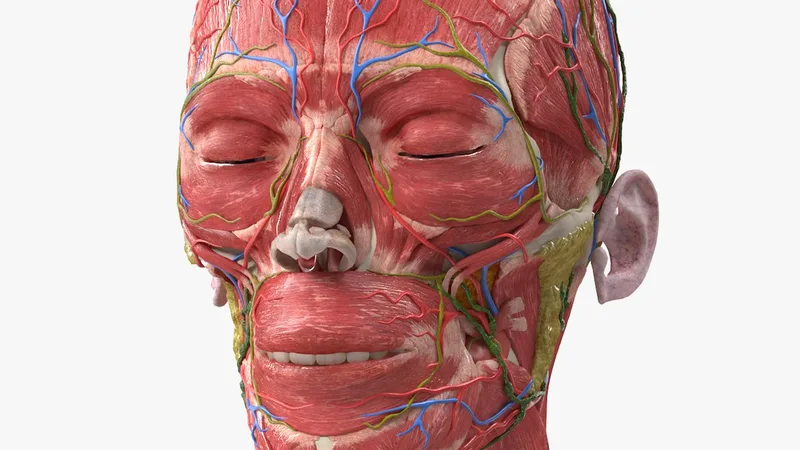 Female Anatomy Head 3D model preview