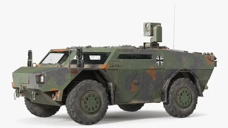 Fennek German Reconnaissance Vehicle 3D model preview