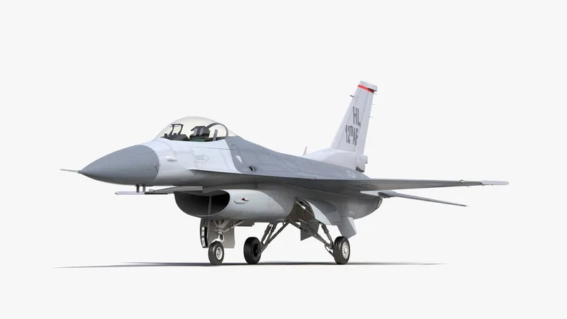 Fighter F-16 Fighting Falcon US Air Force 3D model preview