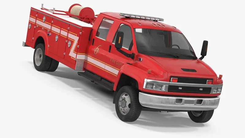 Fire Truck 3D Model 3D model preview
