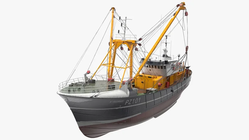 Fishing Trawler 3D model preview