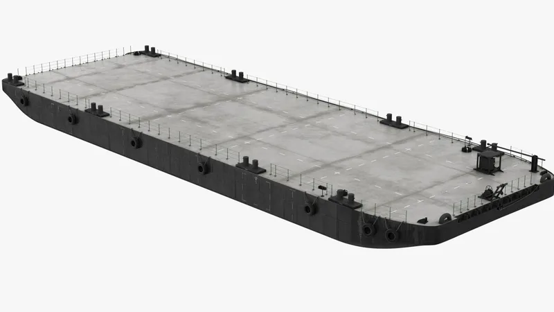 Flat Top Barge 3D model preview