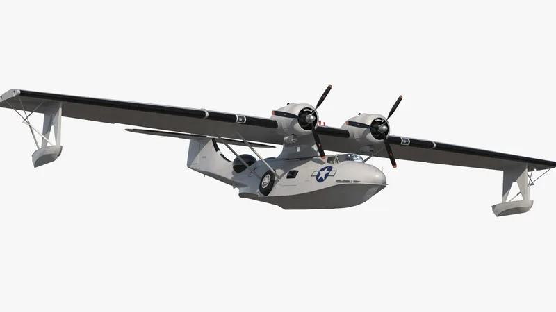 Flying Boat Consolidated PBY Catalina WWII 3D model preview