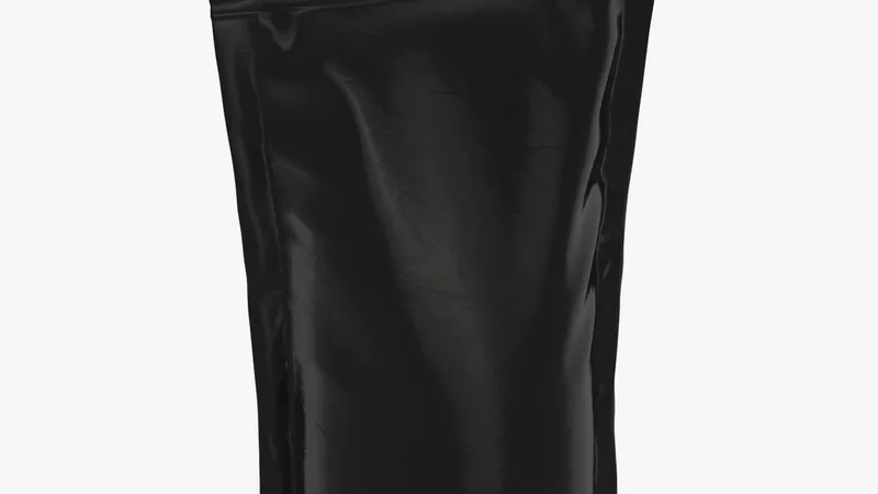 Food Vacuum Sealed Bag Black 3D model preview