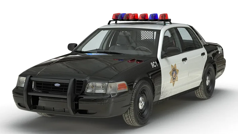 Ford Crown Victoria Police Car Simple Interior 3D model preview