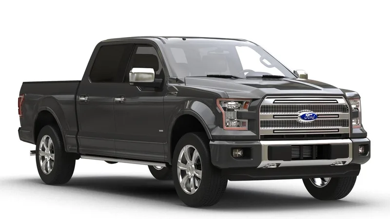 Ford F-150 SuperCrew 2015 Simple Interior 3D model preview