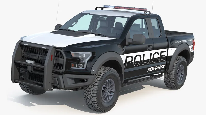 Ford F150 Raptor Police Interceptor Unit 3D model preview