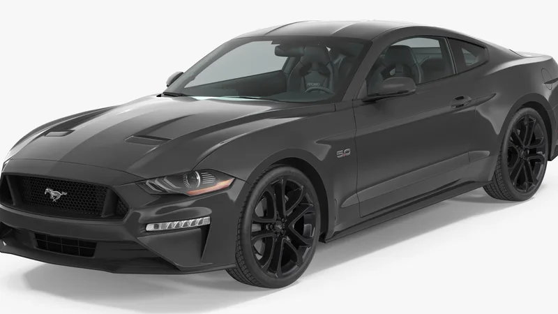 Ford Mustang 2018 Simple Interior 3D model preview