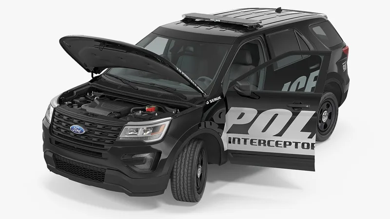 Ford Police Interceptor Unit 2016 Rigged 3D model preview
