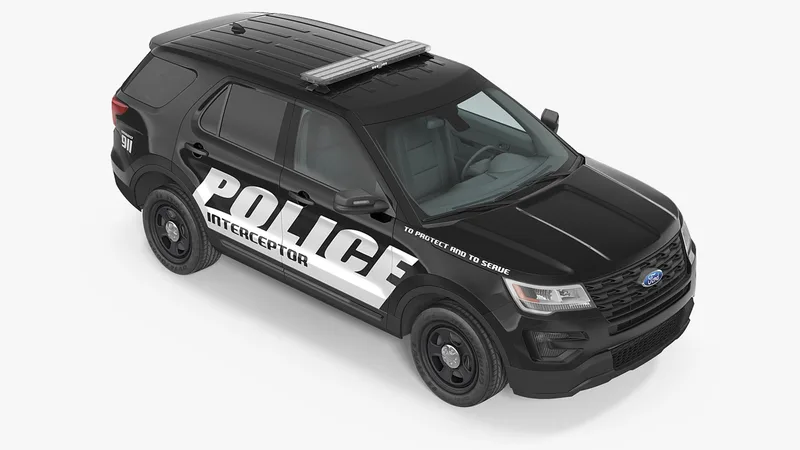 Ford Police Interceptor Unit 2016 Simple Interior 3D model preview