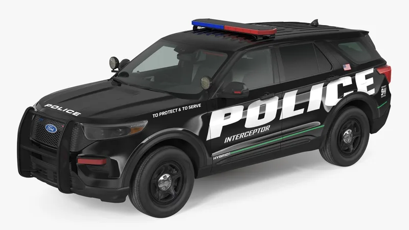 Ford Police Interceptor Utility Hybrid AWD 3D model preview