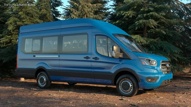 Ford Transit Van 2020 3D model preview