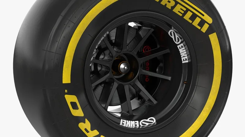 Formula One Wheel 3D model preview