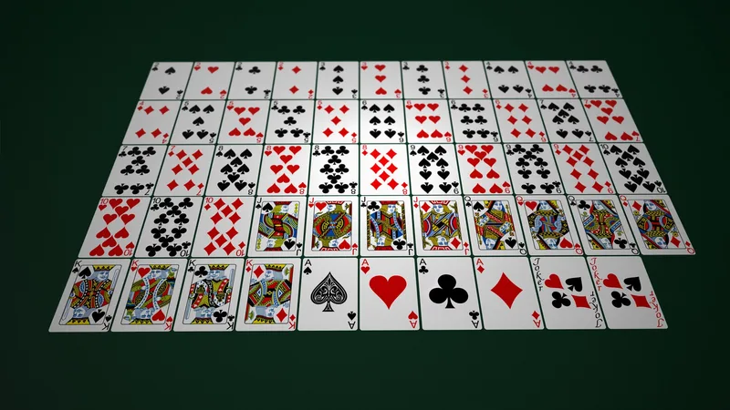 Full Deck of Playing Cards 3D model preview