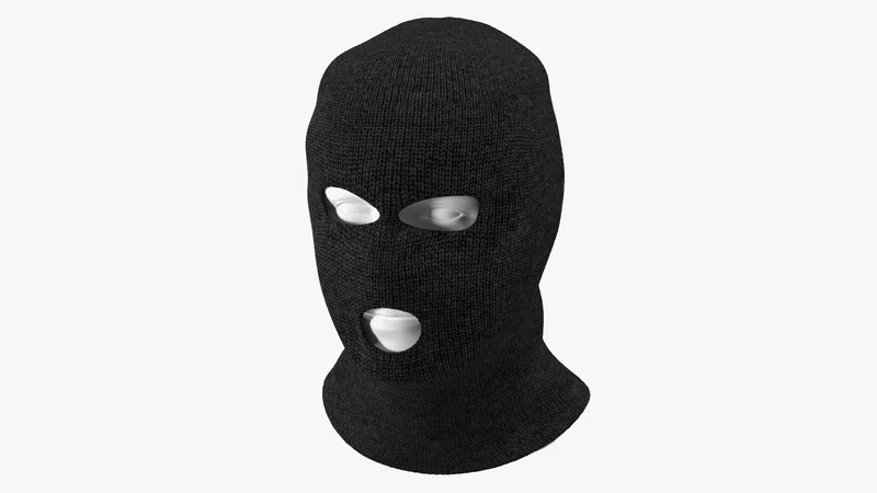 Full Face 3 Hole Balaclava Ski Mask 3D model preview