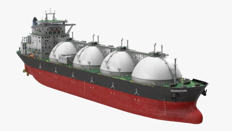 Gas Carrier Ship 3D model preview