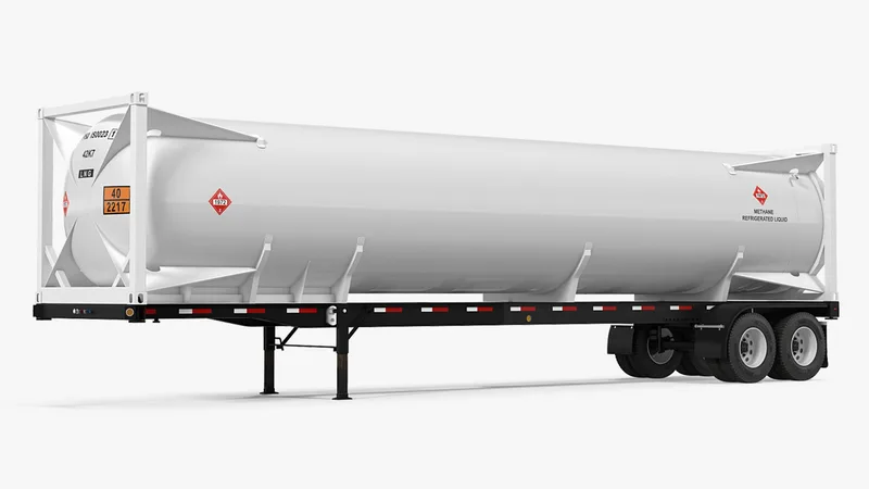 Gas Tank LNG Trailer 3D model preview
