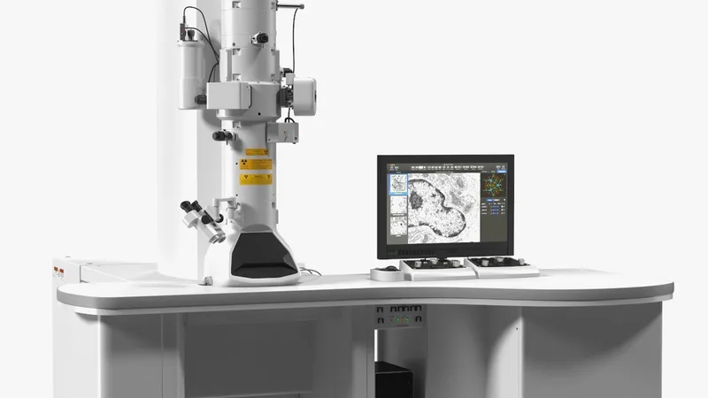 Generic Electron Microscope with Control System 3D model preview