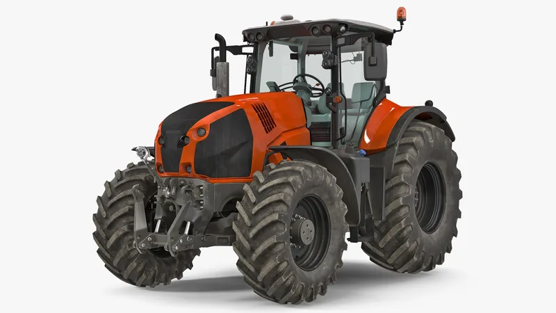Generic Tractor Detailed Interior Dirty 3D model preview