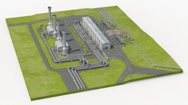 Geothermal Power Plant 3D Model 3D model preview