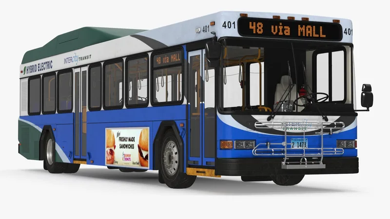 Gillig Advantage Hybrid Bus Intercity Transit 3D model preview
