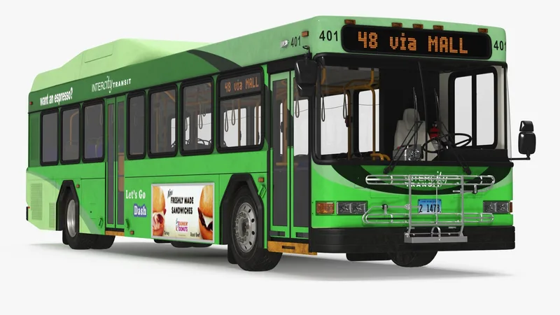 Gillig Low Floor Hybrid Bus Intercity Transit 3D model preview