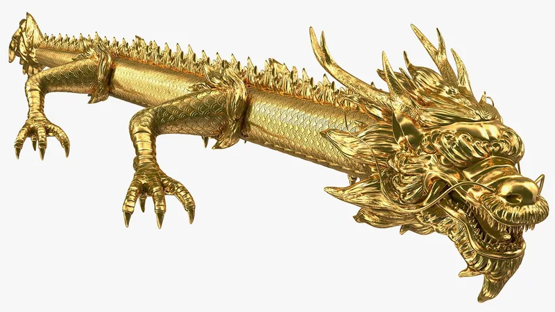 Golden Dragon 3D model preview