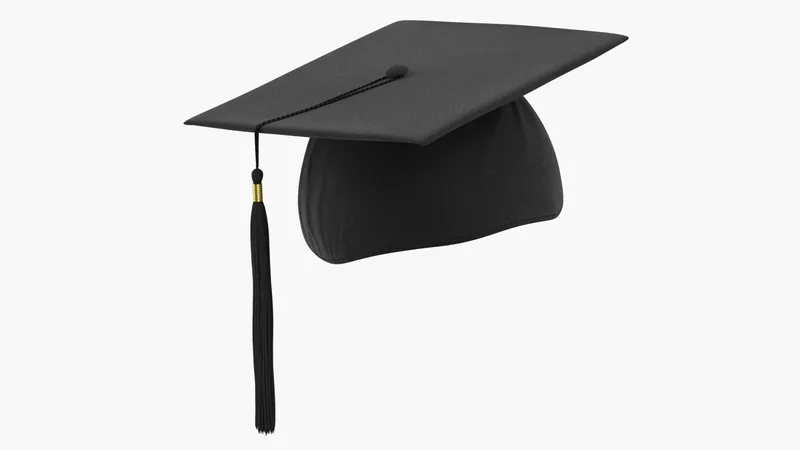 Graduation Cap with Tassel 3D model preview