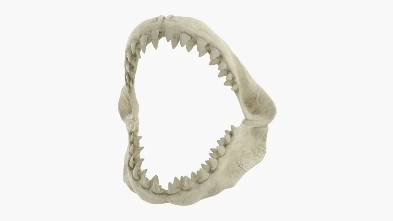 Great White Shark Jaw Bone 3D Model 3D model preview