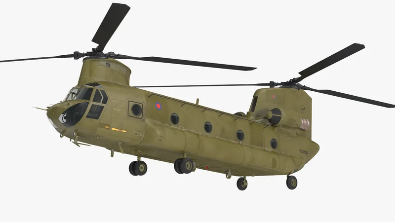 Heavy Helicopter CH-47 Chinook 3D model preview