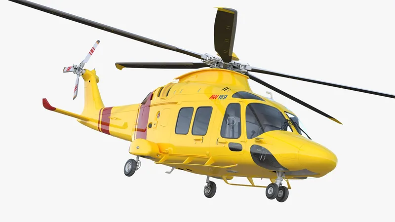 Helicopter AgustaWestland AW169 3D model preview