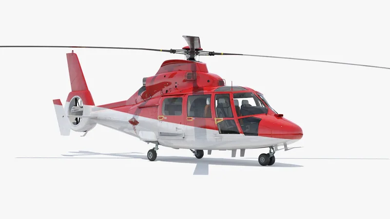 Helicopter Emergency Medical Eurocopter AS 365 N2 Dauphin 3D model preview