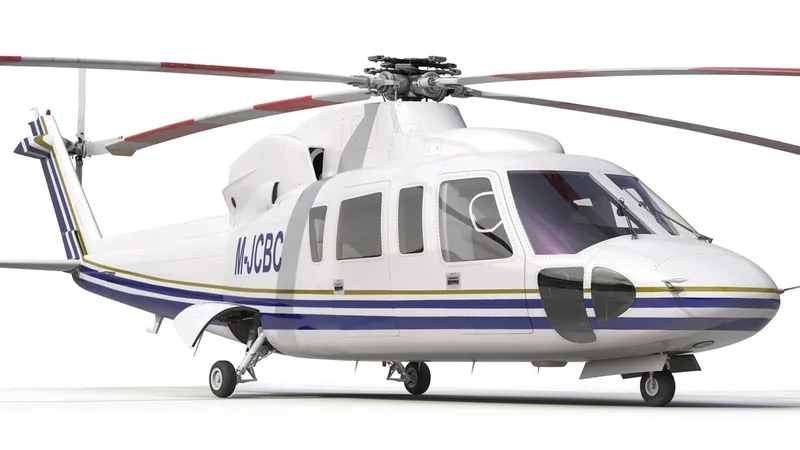 Helicopter Sikorsky s76 3D model preview