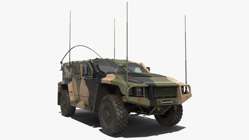 High Mobility Protected Vehicle Hawkei PMV 4x4 Camo 3D Model 3D model preview