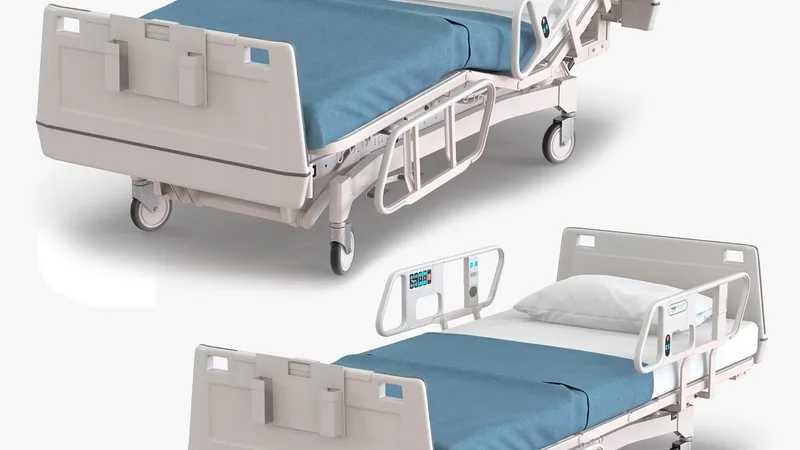 Hospital Bed Set 3D model preview