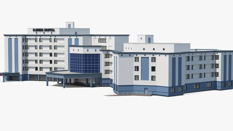 Hospital Building 3D model preview